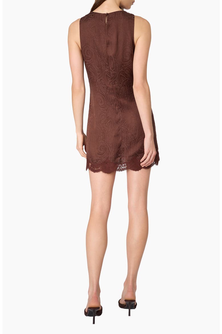 Ingram Paisley Jacquard Shift Dress, Alternate, color, UMBER
