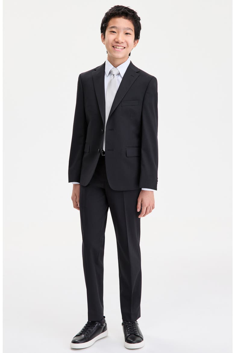 Kids' Solid Wool Blend Four-Piece Suit, Main, color, BLACK
