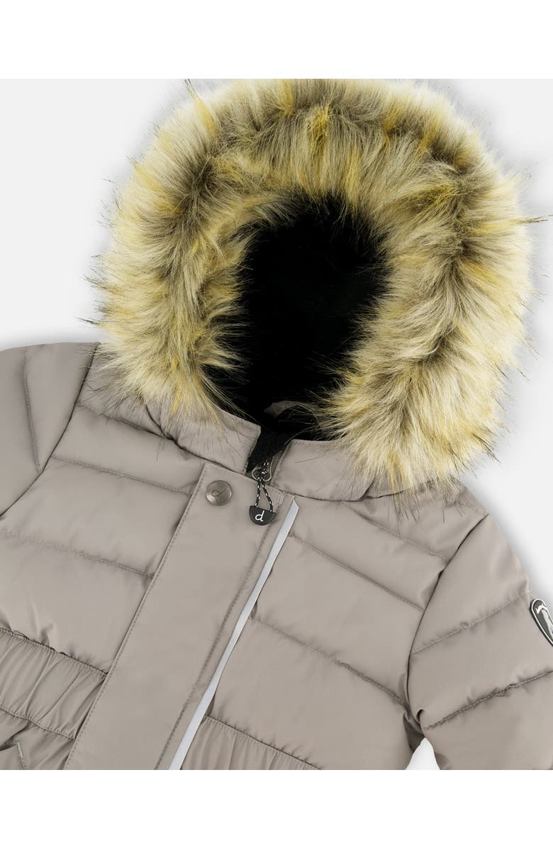 Deux par Deux Gender Inclusive One-Piece Original Puffy Snowsuit, Alternate, color, Gray