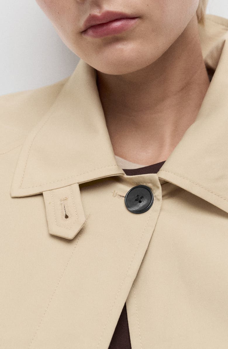 MANGO Newlipa Cotton Blend Jacket, Alternate, color, Ecru