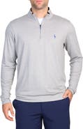 TailorByrd Mélange Mesh Performance Quarter Zip Pullover