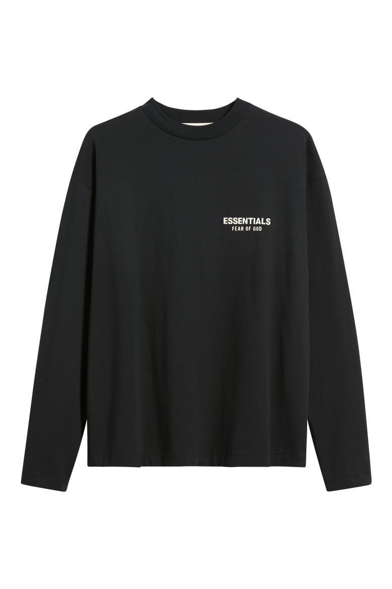 Classic Fit Long Sleeve Logo T-Shirt, Alternate, color, JET BLACK