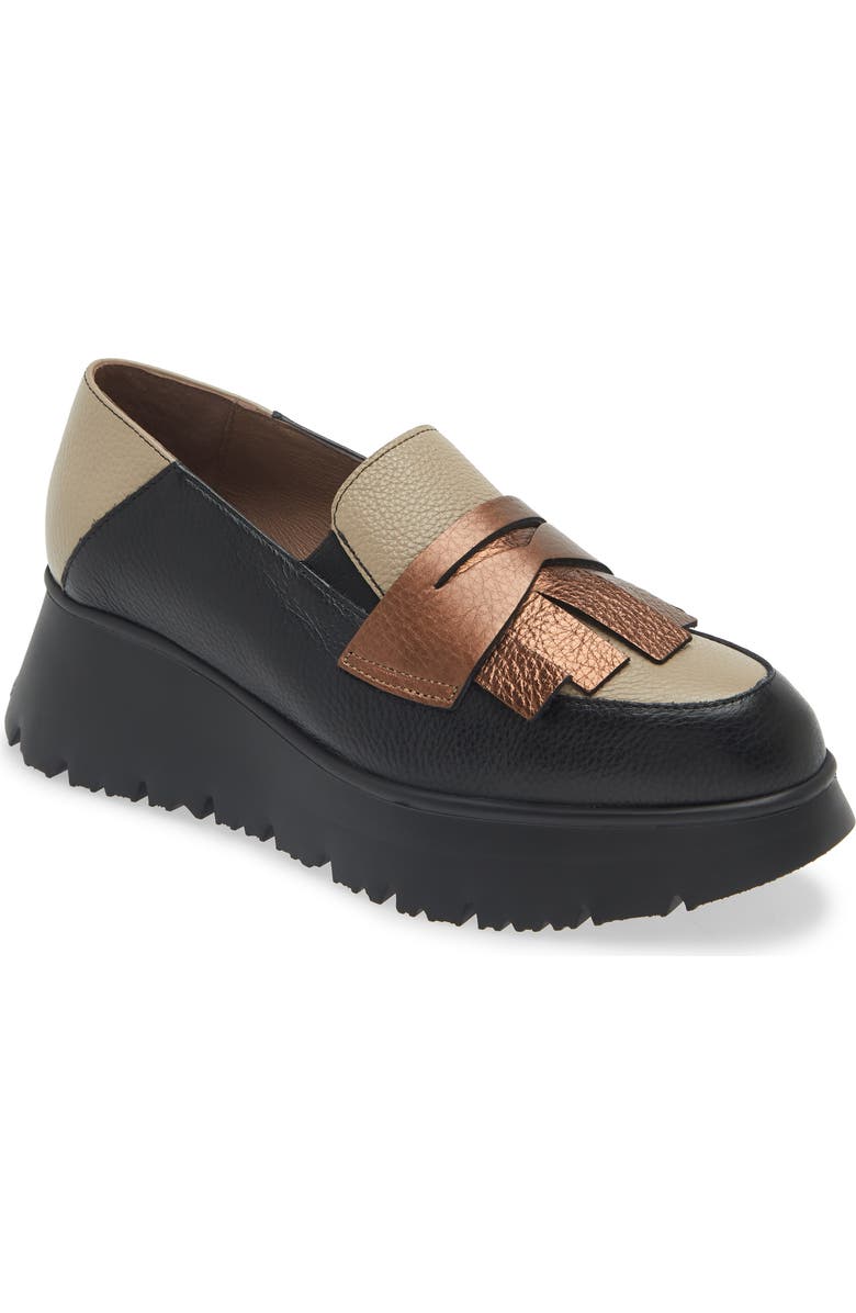 Wonders Kiltie Platform Loafer, Main, color,