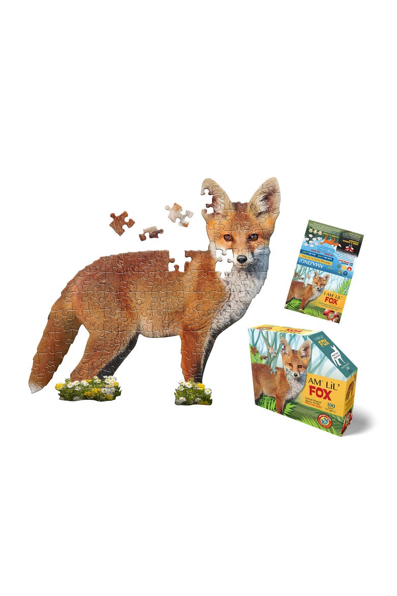 Lil Fox 100 Piece Jigsaw Puzzle, Main, color, Multicolored