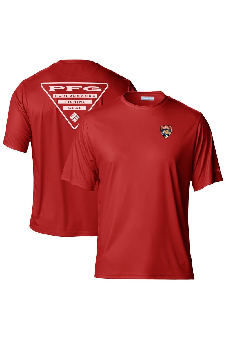 Men's  Red Florida Panthers Terminal Tackle Omni-Shade T-Shirt, Main, color, Red