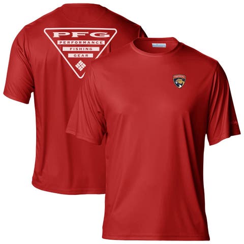 Men's  Red Florida Panthers Terminal Tackle Omni-Shade T-Shirt