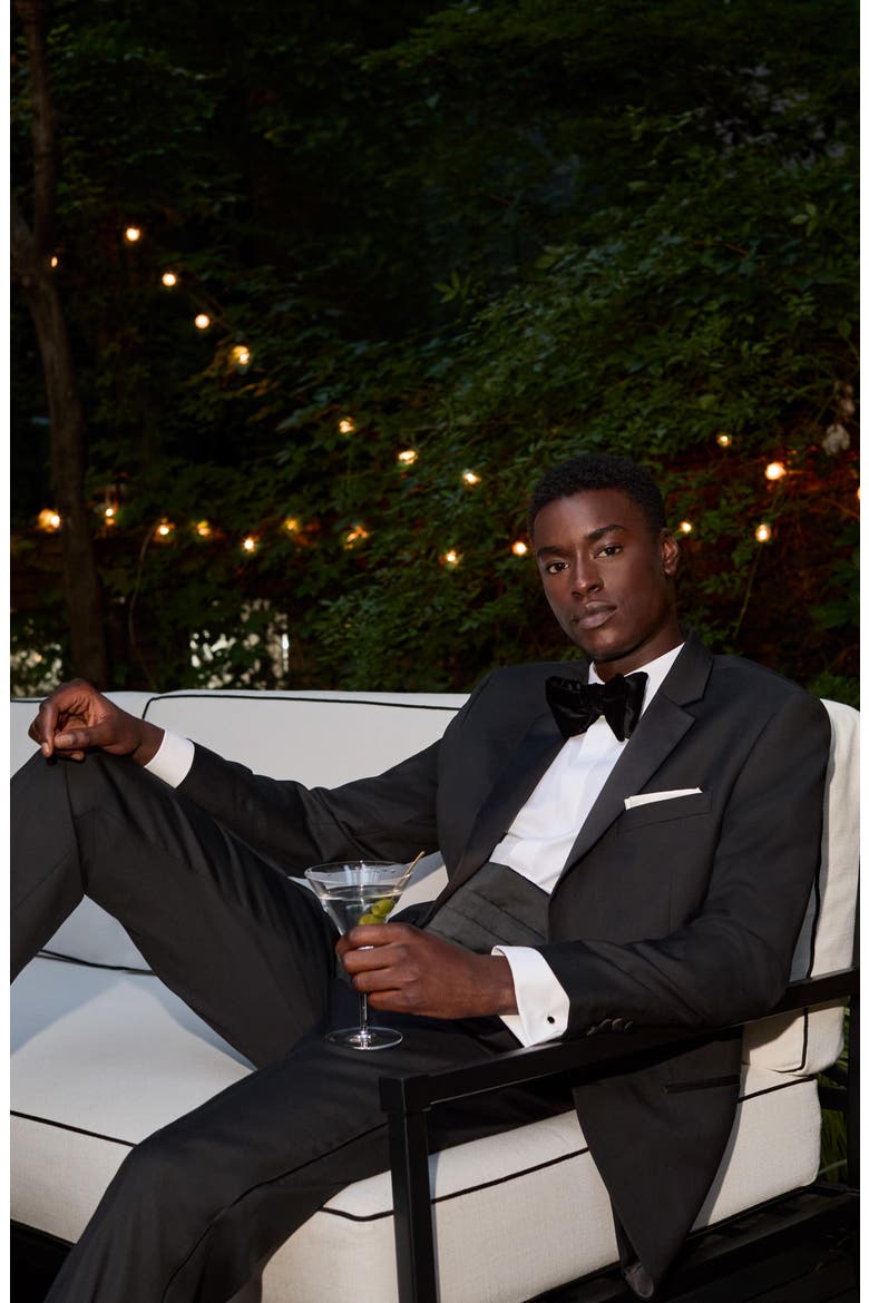 Henrik Virgin Wool Tuxedo, Alternate, color, BLACK