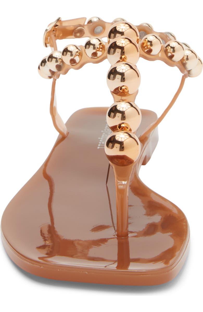 Jeffrey Campbell Plated Embellished Sandal, Alternate, color, Caramel Gold