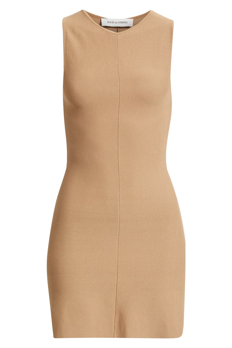 The Lucerne Sleeveless Knit Minidress, Alternate, color, CAMEL