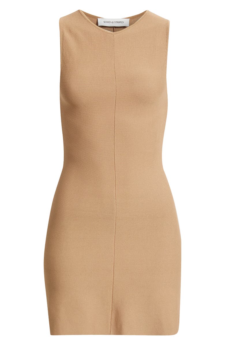 Solid & Striped The Lucerne Sleeveless Knit Minidress, Alternate, color, Camel