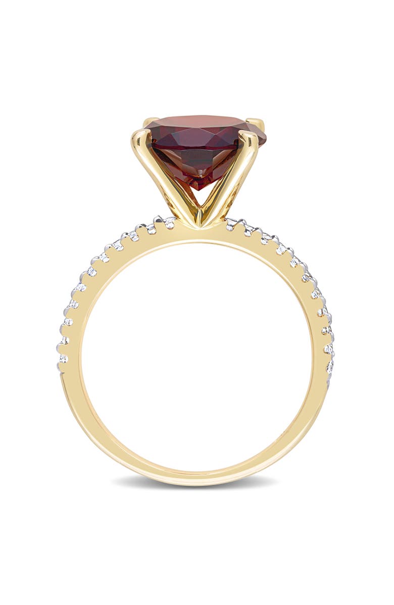 Julianna B. Gemstones Solitaire Ring Plated Silver, Alternate, color, Garnet/Yellow-Plated