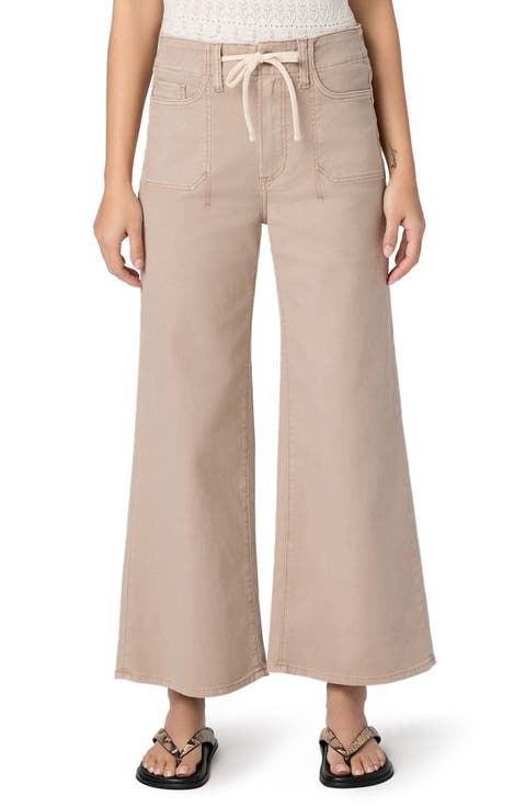 PAIGE Ari Drawstring High Waist Wide Leg Pants (Petite)