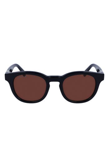 Lacoste 49mm Oval Sunglasses In Blue