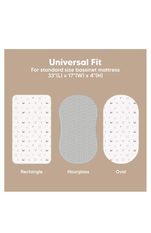 Keababies 2-pack Isla Fitted Bassinet Sheets In Gray