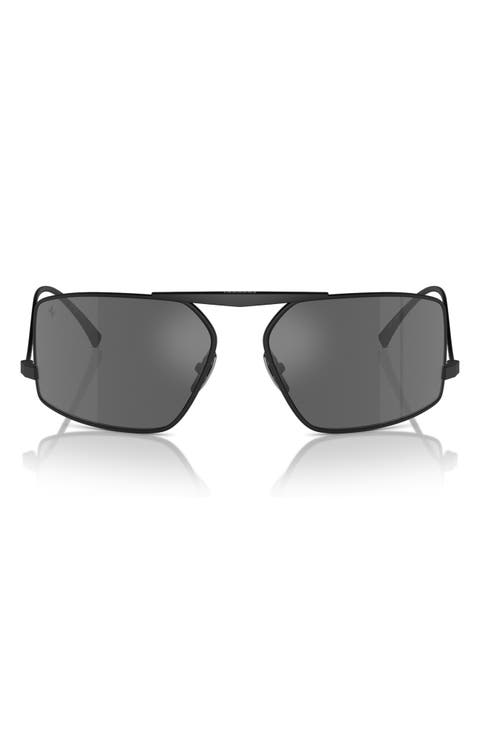 64mm Oversize Rectangular Sunglasses