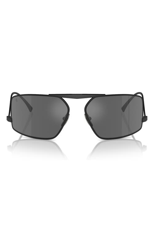 Scuderia Ferrari 64mm Oversize Rectangular Sunglasses In Black