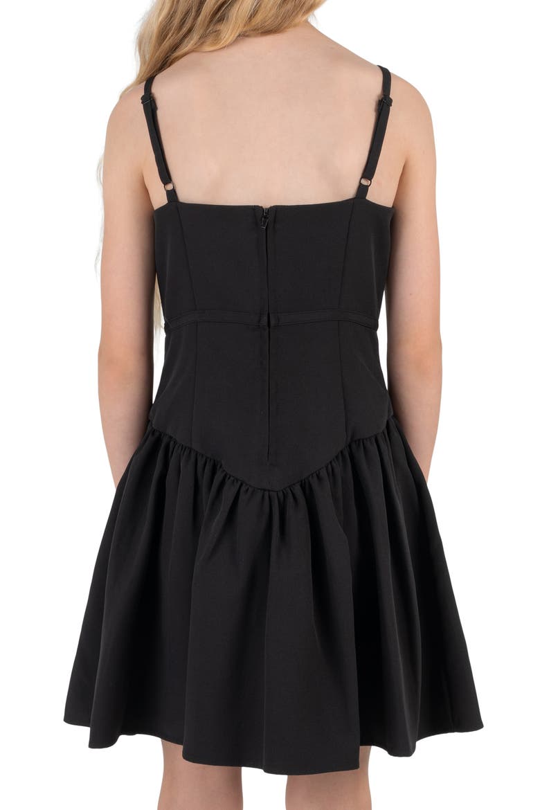 Kids' Scuba Skater Dress, Alternate, color, BLACK