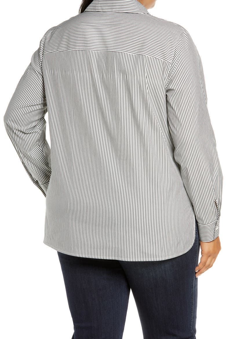 Ruxton Stripe Cotton Blend Shirt, Alternate, color, CASTLE GREY MULTI