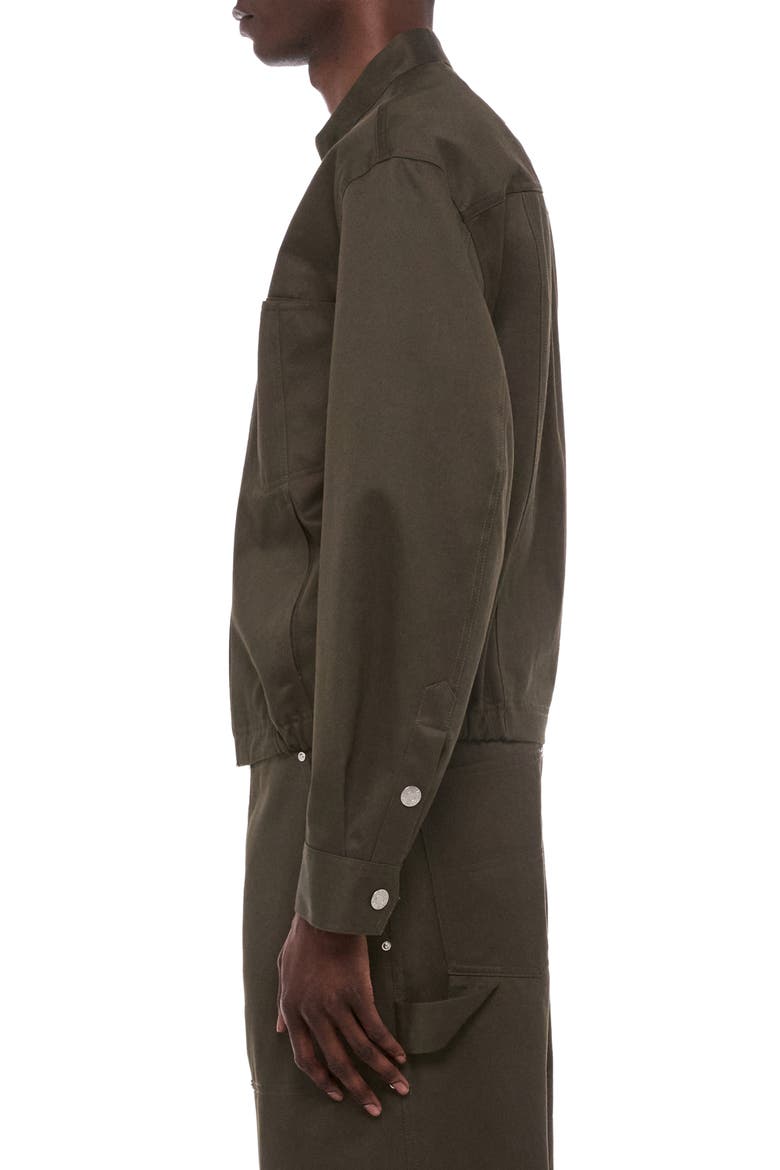 Moto Trucker Chino Jacket, Alternate, color, DARK MOSS