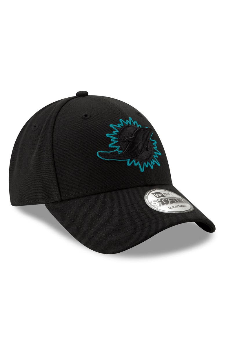 Men's New Era  Black Miami Dolphins Momentum 9FORTY Snapback Hat, Alternate, color, Black