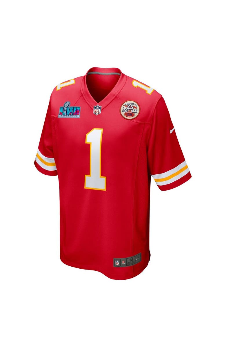 Nike Men's Nike Jerick McKinnon Red Kansas City Chiefs Super Bowl LVII Patch Game Jersey, Alternate, color,