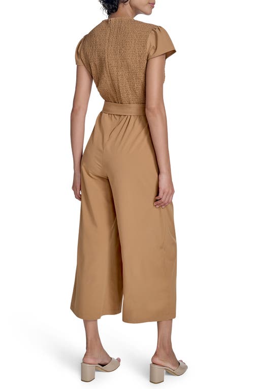 Calvin Klein Smocked Wide Leg Jumpsuit