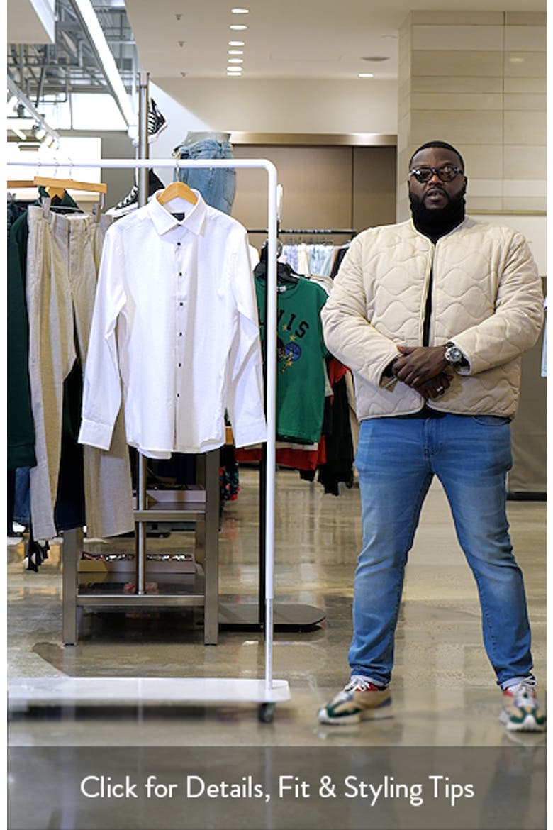 Trim Fit Grid Dobby Dress Shirt video
