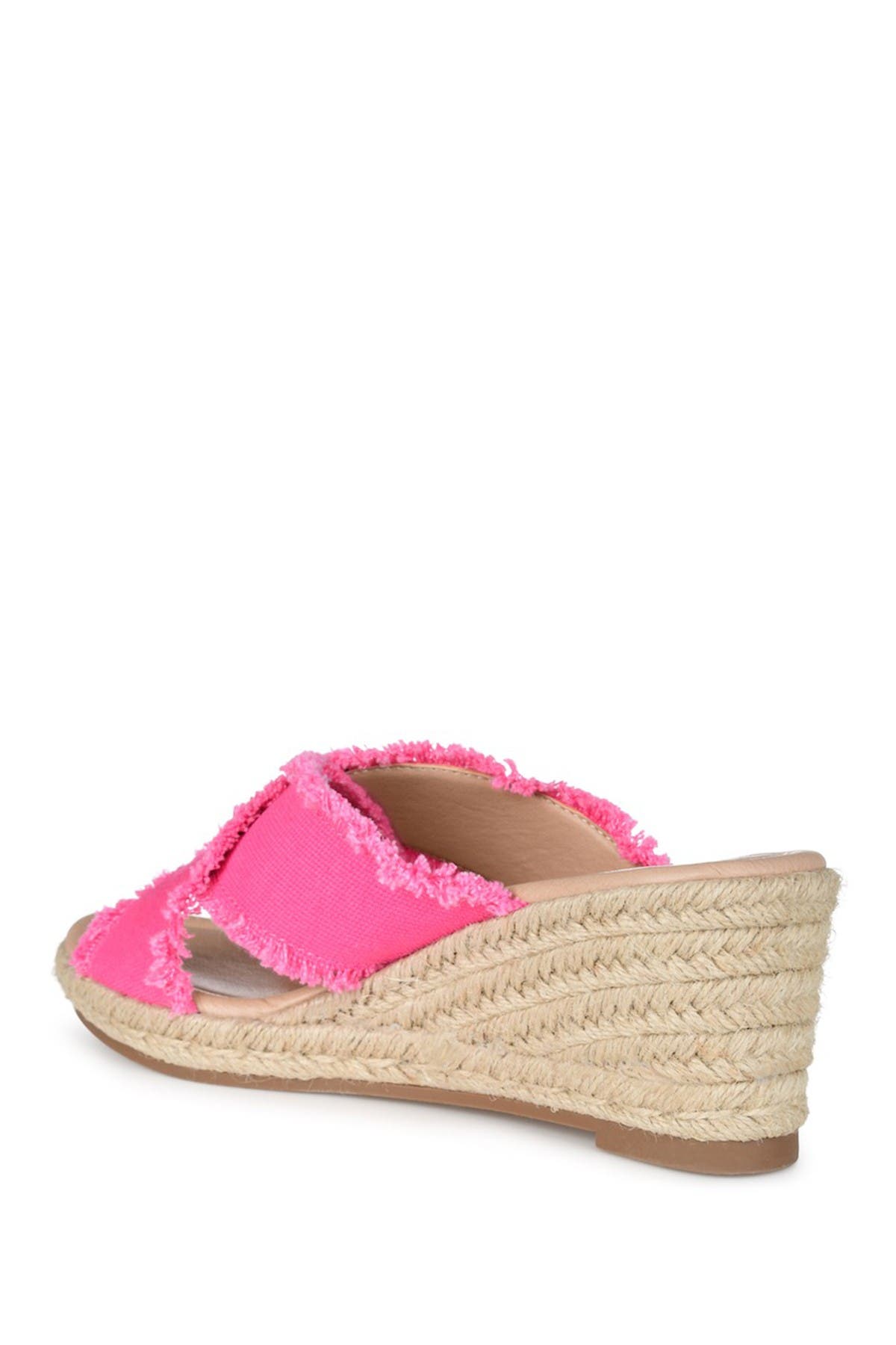 JOURNEE Shanni Slip-On Espadrille Wedge Sandal, Alternate, color, FUCHSIA