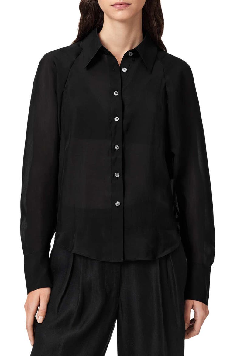 Cory Long Sleeve Shirt, Main, color, BLACK