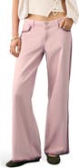 MANGO TEEN Contrast Trim Wide Leg Jeans