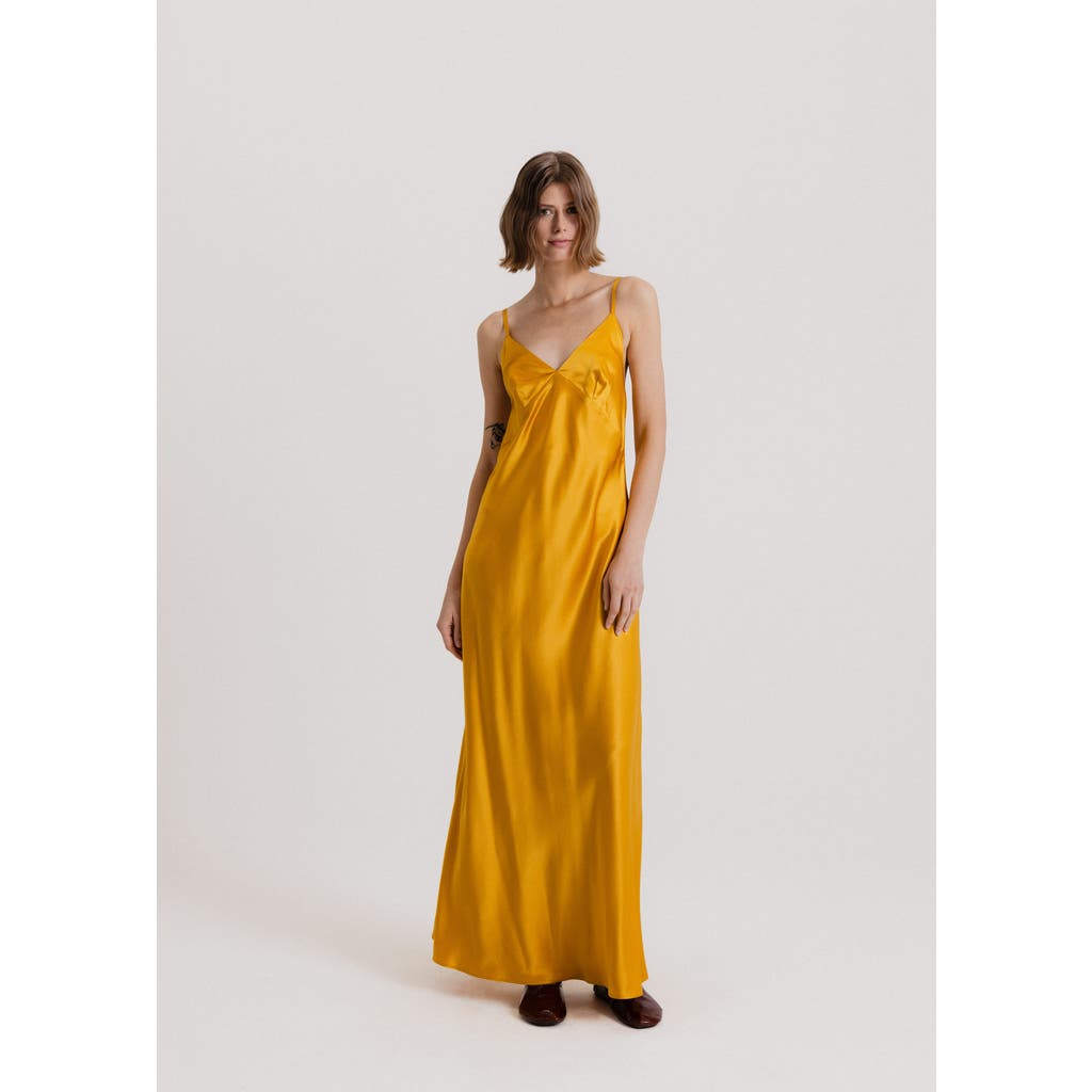 Alas 100 Silk Slip Maxi Dress in Gold  product