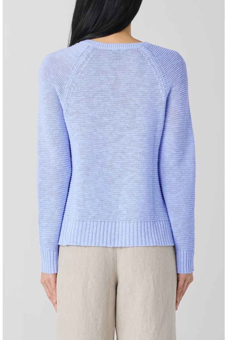 Raglan Sleeve Organic Linen & Organic Cotton Sweater, Alternate, color, BELLFLOWER