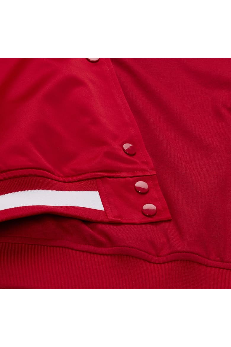 Women's Mitchell & Ness Scarlet/Gold San Francisco 49ers 80th Anniversary Satin Full-Snap Jacket, Alternate, color, Scarlet