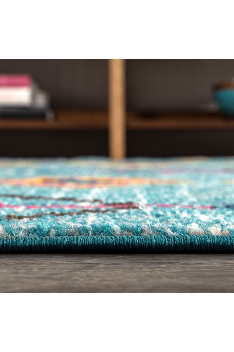 Love Geometric Area Rug, Alternate, color, Light Blue/Multi