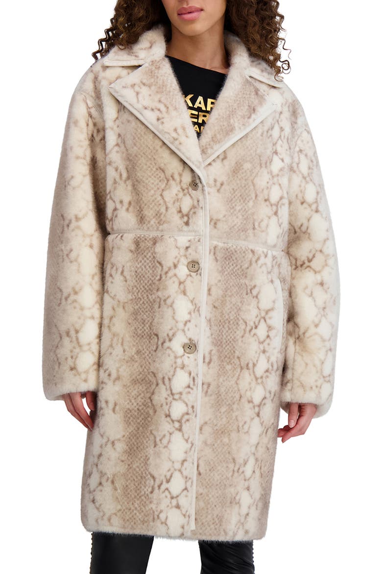 Faux Fur Jacket, Main, color, CREAM