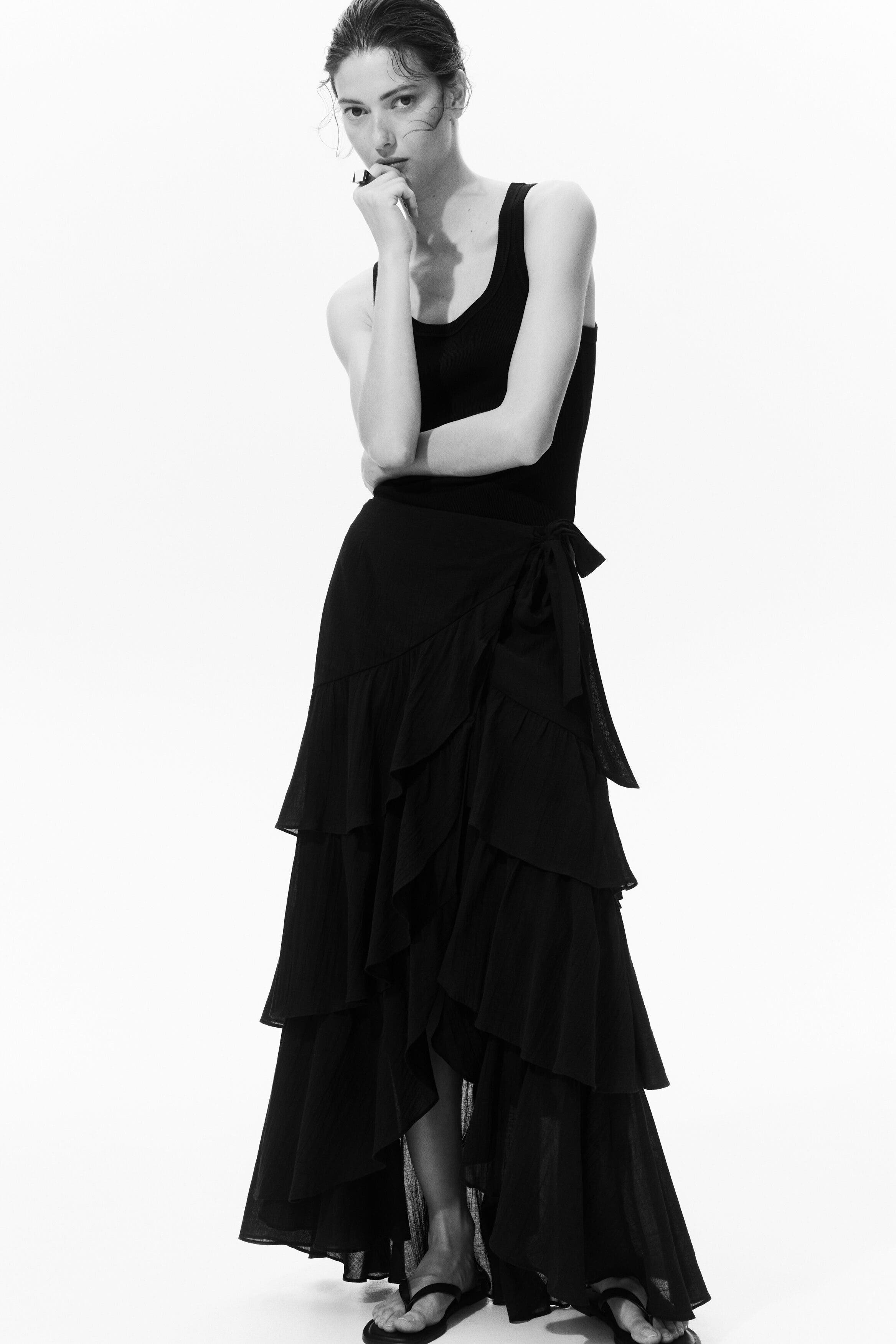 Tiered Wrap Skirt - image 2