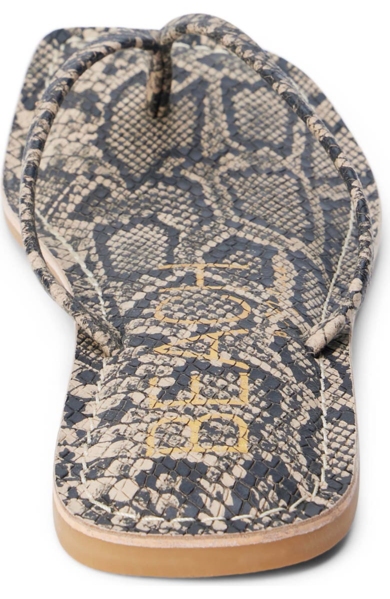 BEACH BY MATISSE Bungalow Flip Flop, Alternate, color, Brown Multi Snake