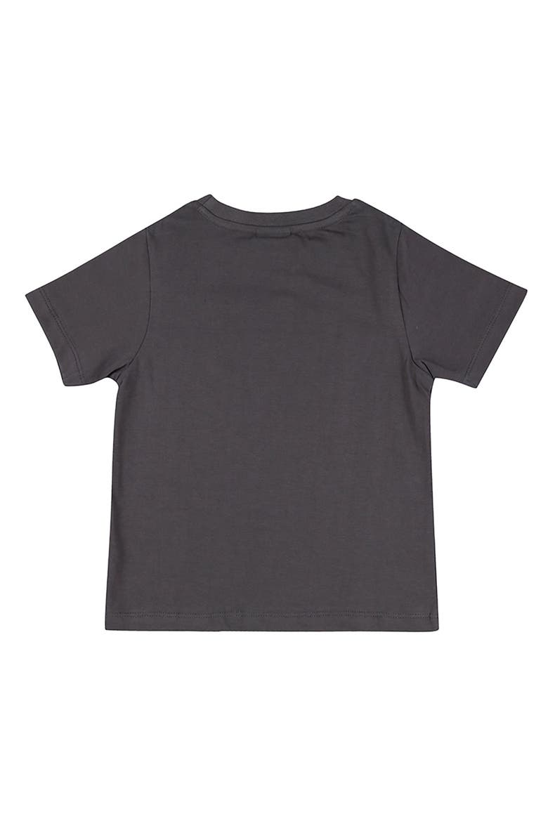 Turtledove London Kids Organic Cotton Peace Please Slogan Print T-Shirt, Alternate, color, Grey