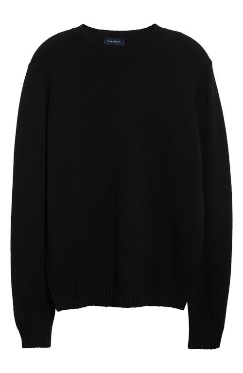 Thom Sweeney Bourette Silk Crewneck Sweater In Black