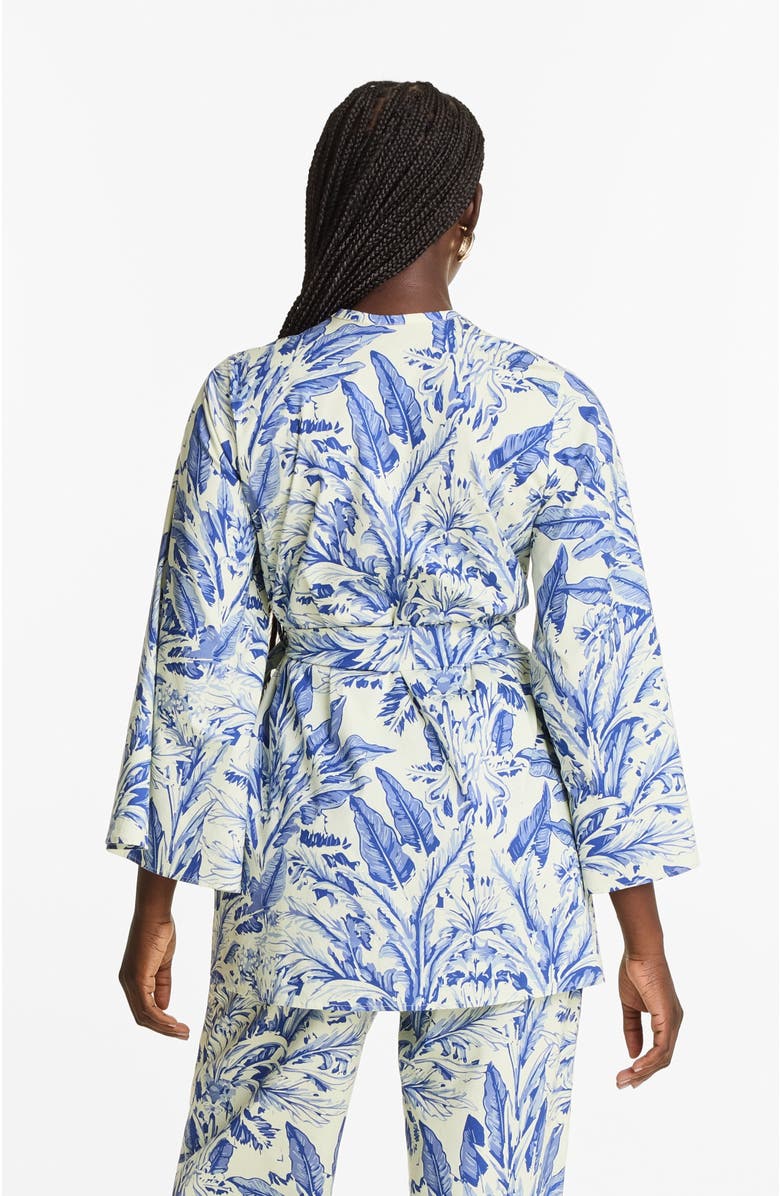 DIARRABLU Mini Kimono Toile Blu in Cotton Poplin, Alternate, color, Toile Blu