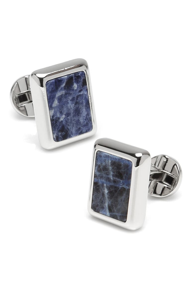 JFK Presidential Sodalite Cuff Links, Main, color, BLUE