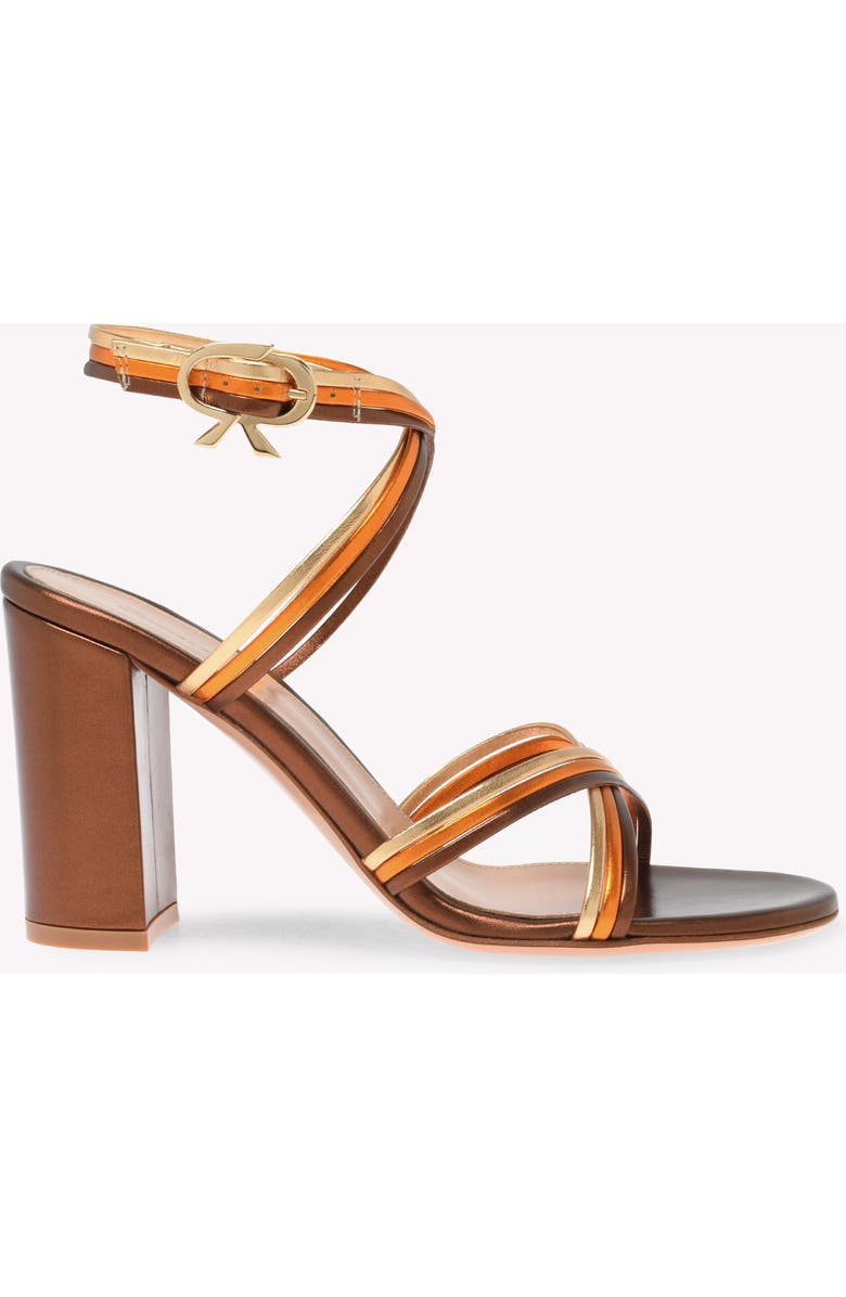 Gianvito Rossi Calissa Sandals, Main, color, Brown Nappa