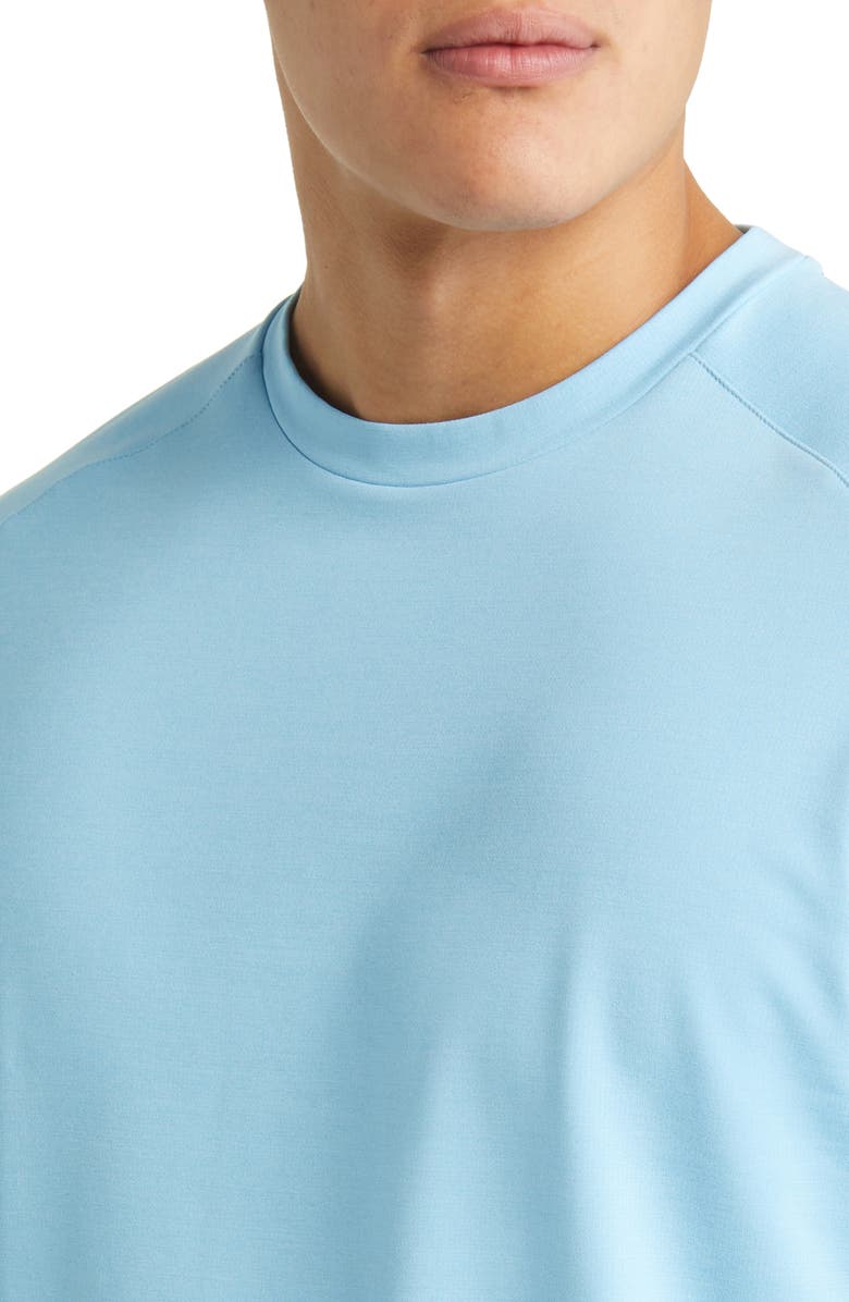 Peter Millar Cradle Crewneck Long Sleeve Performance Shirt, Alternate, color, Seaport Blue