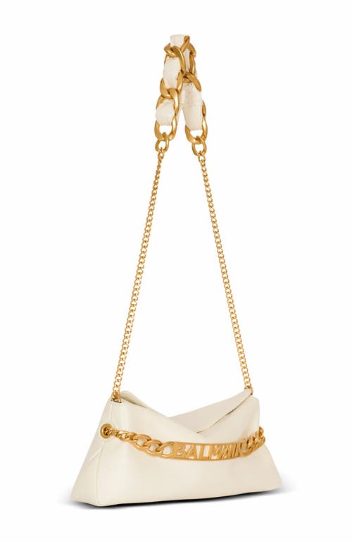 Balmain 1945 Soft Crinkled Leather Clutch