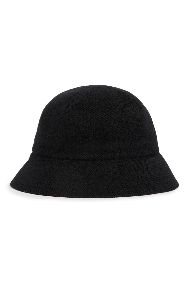 Melton Cloche, Main, color, BLACK