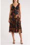 Sleeveless Tiered Chiffon Midi Dress
