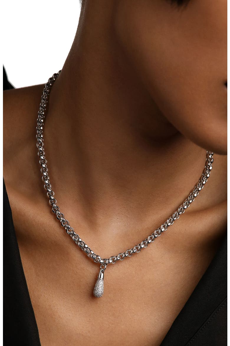 Jazz Chain Necklace, Alternate, color, Silver