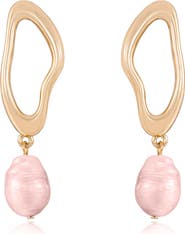 Ettika Freshwater Pearl Drop Earrings