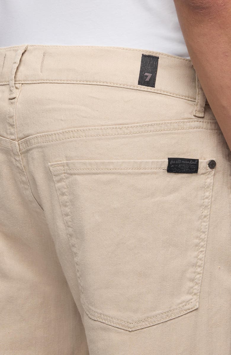 7 For All Mankind The Straight Leg Twill Pants, Alternate, color, Oat