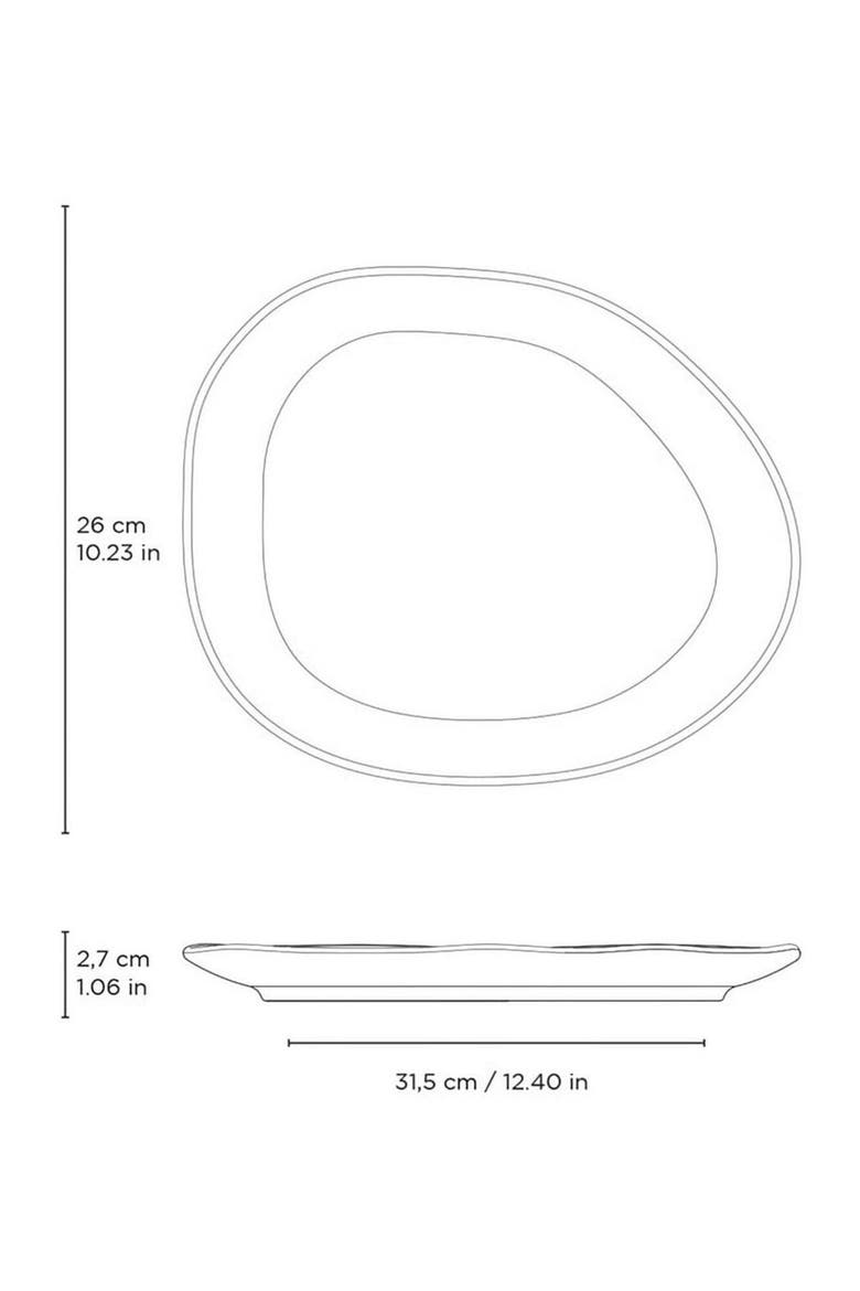 Oval Dinner Plate Set of 6, Alternate, color, Latte